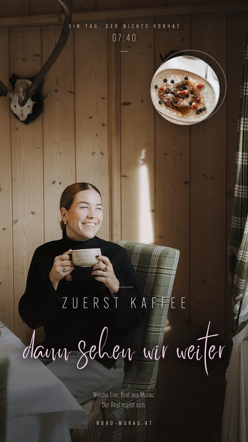 Story-Slide: Zuerst Kaffee, dann sehen wir weiter