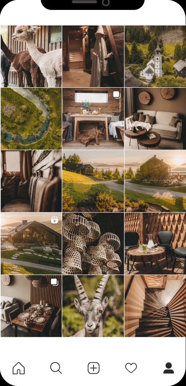 Instagram-Feed Schlögelberger Hüttendorf im Sommer
